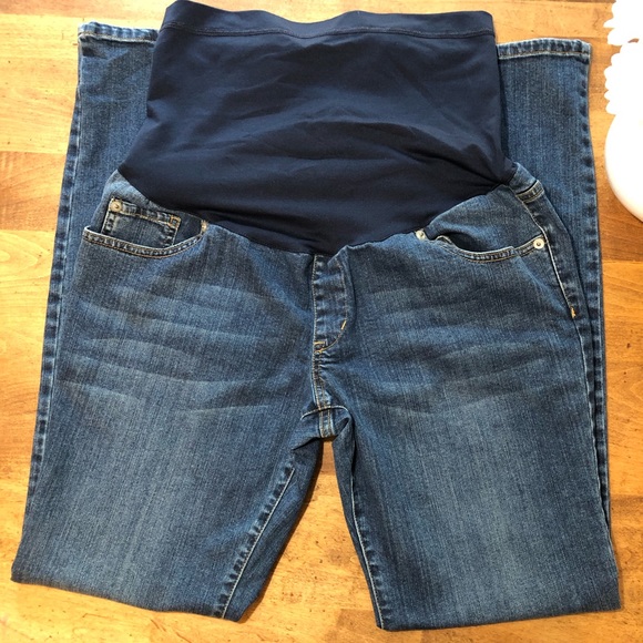 Liz Lange Maternity Over the Belly Jeans SZ 8 - Picture 3 of 8